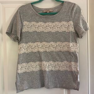 LOFT Lace Cotton Top
